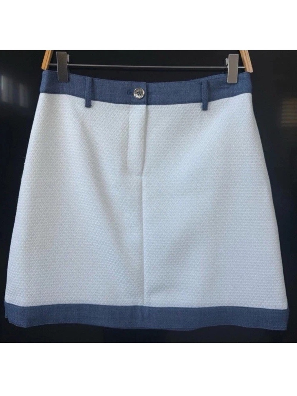 Tommy Hilfiger Mini Skirt White Blue Size 4 NWOT
